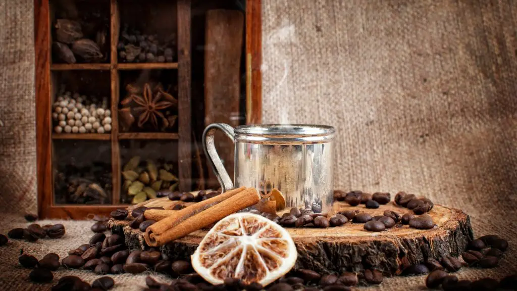 coffee with spices and cinnamon