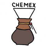 cute drawing of a chemex