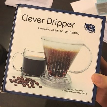 The box of a clever coffee dripper