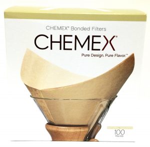 box of bleached chemex filters