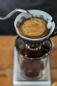 the bloom of a pourover