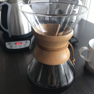 chemex coffee maker ready to brew
